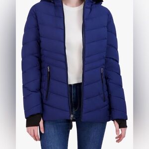 HFX Outdoors Quilted Jacket Navy Blue Size Medium